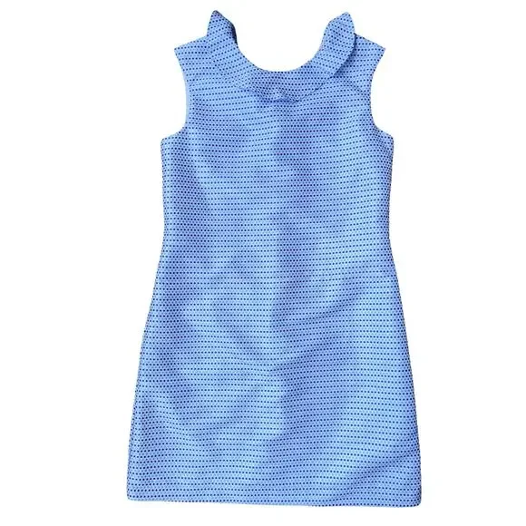 Maggie Breen Too Blue Polka Dot Sleeveless Shift Dress - Girls Size 12 - Picture 2 of 10